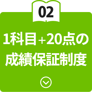 1科目+20点の成績保証制度